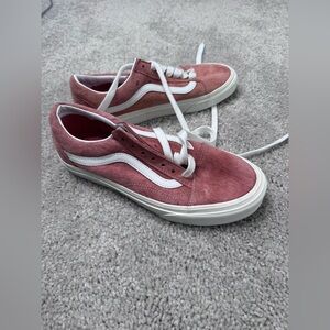 Vans Rose Suede Sneakers with White Trim